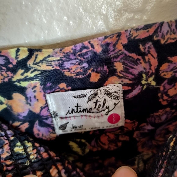 Free People Intimately Free Mini Smocked Printed Bodycon Dress Sz S - Picture 5 of 9